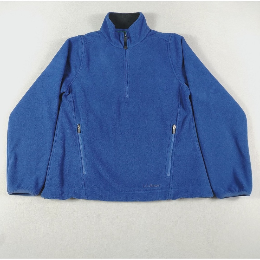 Vintage L.L.Bean Jacket Womens Small Blue Fleece Pockets Outdoor Hiking Gorpcore